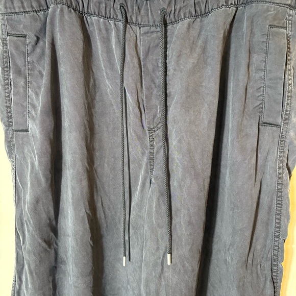 LOFT Black Wide Leg Drawstring Pants‎ Size Large 100% Lyocell - Picture 4 of 9